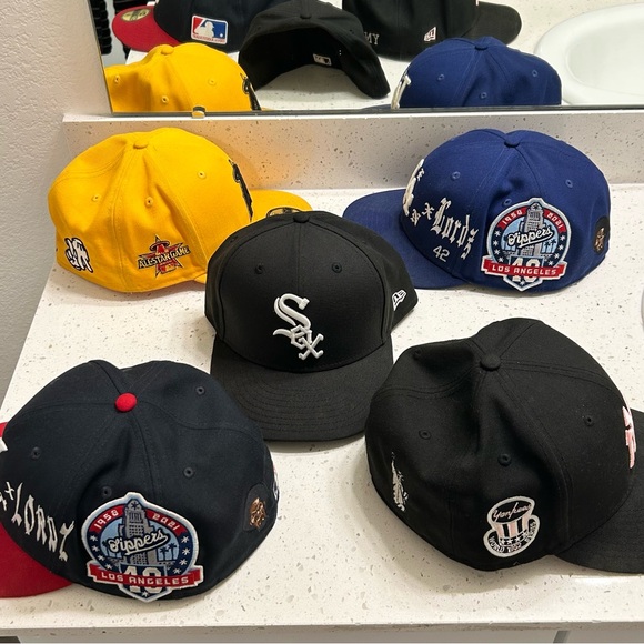 5 Custom Baseball Caps Size 8 - Picture 2 of 2